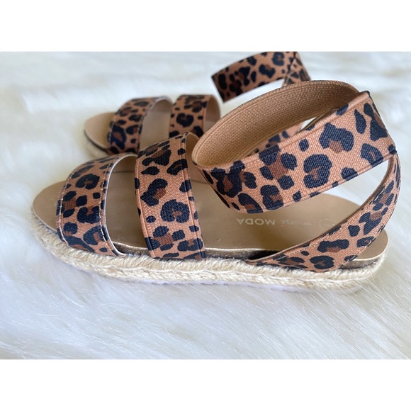 Toddler leopard print open toe sandals - Picture 3 of 4
